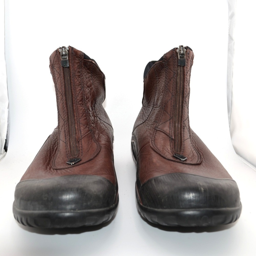 Clarks Muckers Ankle Boots Womens 10 Brown Leather Waterproof Front Zip Outdoor - Picture 5 of 10